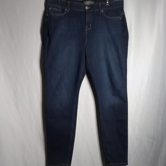 Torrid Bombshell Premium Stretch Women's Skinny Dark Wash Denim Jeans Size 22T - Picture 3 of 8